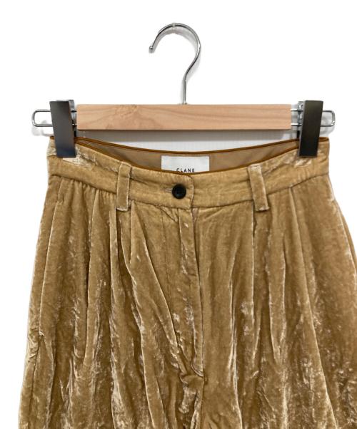 CLANE（クラネ）CLANE (クラネ) MINAMI TANAKA (ミナミ タナカ) COLOR LINE VELOR PANTS ベージュの古着・服飾アイテム