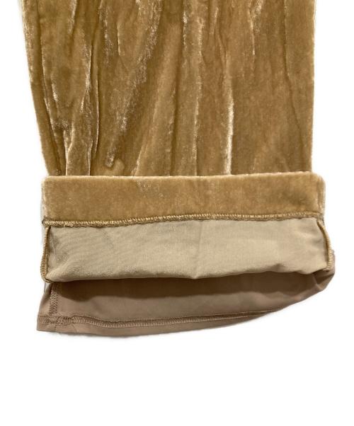 CLANE（クラネ）CLANE (クラネ) MINAMI TANAKA (ミナミ タナカ) COLOR LINE VELOR PANTS ベージュの古着・服飾アイテム