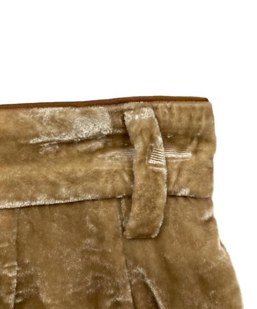 CLANE（クラネ）CLANE (クラネ) MINAMI TANAKA (ミナミ タナカ) COLOR LINE VELOR PANTS ベージュの古着・服飾アイテム