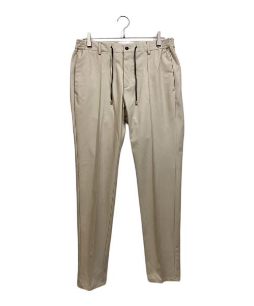 giab's ARCHIVIO（ジャブス アルキヴィオ）giab's ARCHIVIO (ジャブス アルキヴィオ) シンセティックレザー ノープリーツ リラックスパンツ ベージュ サイズ:50の古着・服飾アイテム