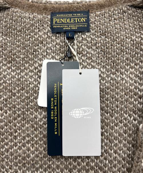 PENDLETON（ペンドルトン）PENDLETON (ペンドルトン) BEAMS Lights (ビームスライト) 別注 トグル カーディガン ベージュ サイズ:Lの古着・服飾アイテム
