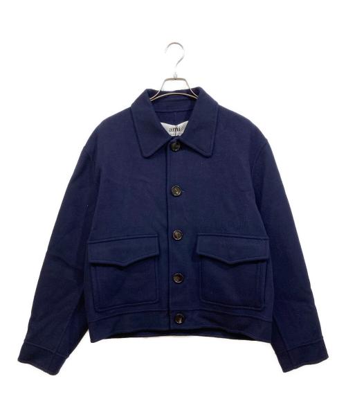 AMI Alexandre Mattiussi（アミアレクサンドルマテュッシ）AMI Alexandre Mattiussi (アミアレクサンドルマテュッシ) BOXY FIT DOUBLE FACE JACKET ネイビー サイズ:XLの古着・服飾アイテム