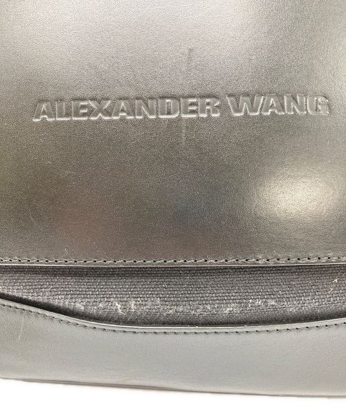 ALEXANDER WANG（アレキサンダー・ワン）ALEXANDER WANG (アレキサンダーワン) キャンバスレザートートバッグ ブラックの古着・服飾アイテム