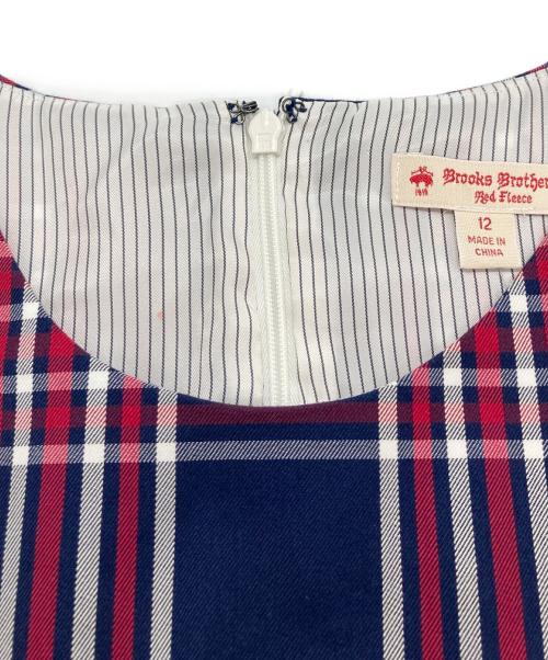 BROOKS BROTHERS（ブルックスブラザーズ）BROOKS BROTHERS (ブルックスブラザーズ) チェックウエスト切替ワンピース ネイビー サイズ:Lの古着・服飾アイテム