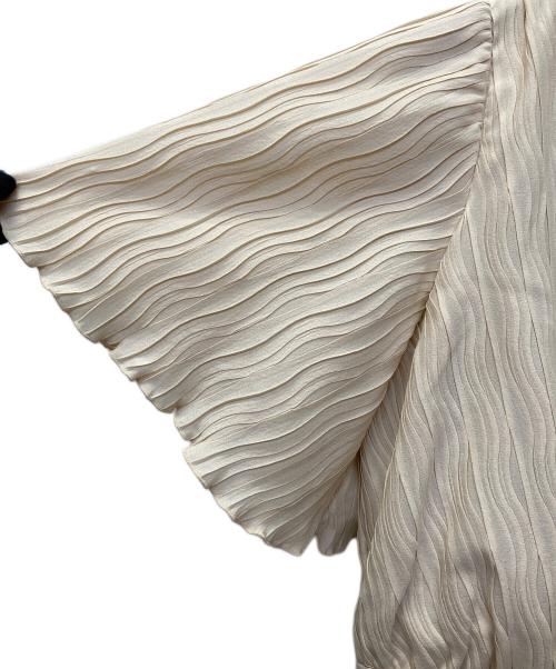 nairo（ナイロ）nairo (ナイロ) Vネックシフォンオールインワン ベージュ サイズ:Mの古着・服飾アイテム