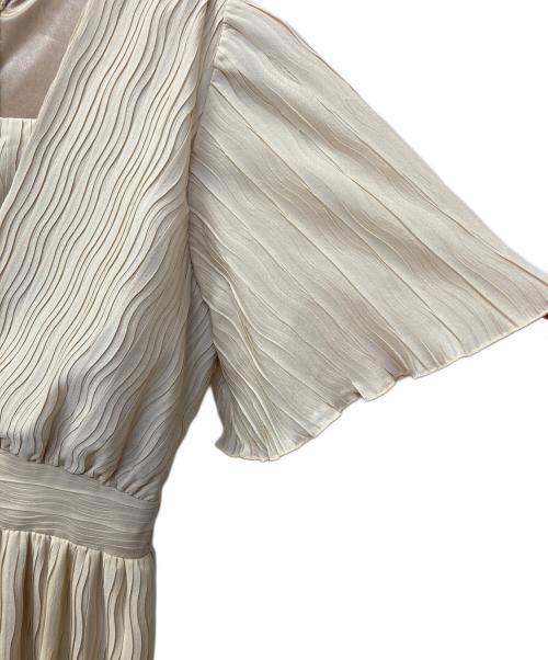 nairo（ナイロ）nairo (ナイロ) Vネックシフォンオールインワン ベージュ サイズ:Mの古着・服飾アイテム