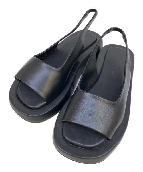 MARW UNITED ARROWS（マルゥ ユナイテッドアローズ）MARW UNITED ARROWS (マルゥ ユナイテッドアローズ) ボリュームソールサンダル ブラック サイズ:23の古着・服飾アイテム