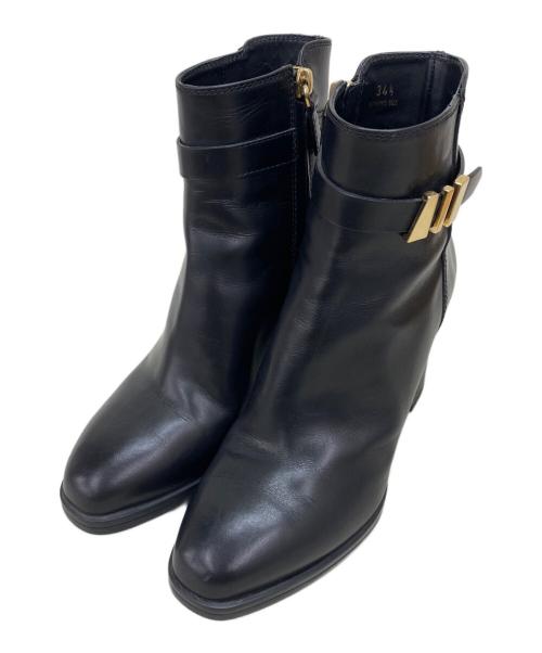 TOD'S（トッズ）TOD'S (トッズ) サイドジップショートブーツ ブラック サイズ:34 1/2の古着・服飾アイテム