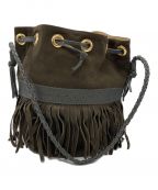 J&M DAVIDSONジェイ＆エム デヴィッドソン）の古着「カーニバルスウェード巾着バッグ」｜ブラウン