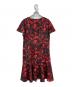 allureville (アルアバイル) レッドアイリスプリントペプラムワンピース レッド サイズ:2：5000円