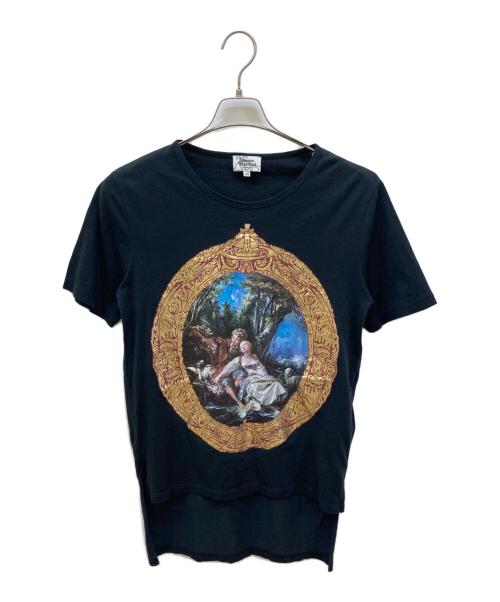 Vivienne Westwood man（ヴィヴィアン ウェストウッド マン）Vivienne Westwood man (ヴィヴィアン ウェストウッド マン) プリントTシャツ ブラック サイズ:44の古着・服飾アイテム