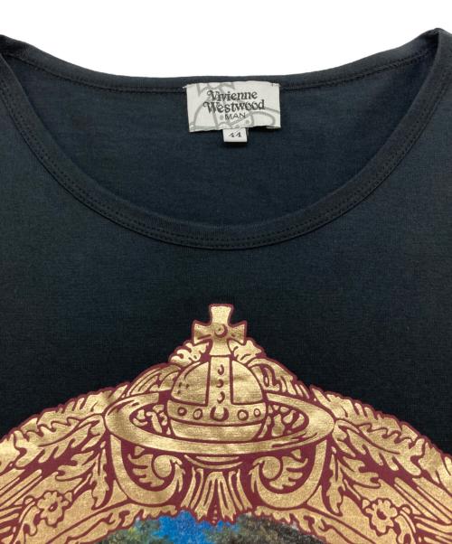 Vivienne Westwood man（ヴィヴィアン ウェストウッド マン）Vivienne Westwood man (ヴィヴィアン ウェストウッド マン) プリントTシャツ ブラック サイズ:44の古着・服飾アイテム