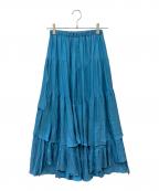 Nobleノーブル）の古着「ランダムティアードロングスカート」｜ブルー