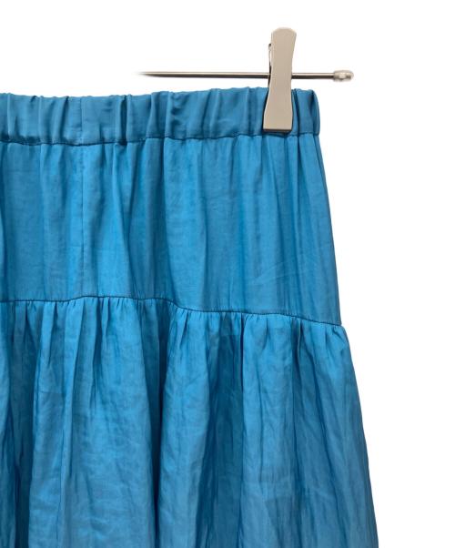 Noble（ノーブル）Noble (ノーブル) ランダムティアードロングスカート ブルー サイズ:Fの古着・服飾アイテム