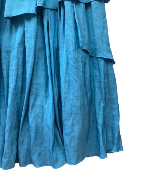 Noble（ノーブル）Noble (ノーブル) ランダムティアードロングスカート ブルー サイズ:Fの古着・服飾アイテム
