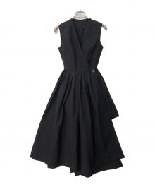 BIRTHDAY BASH（バースデーバッシュ）の古着「バッククロスリネンワンピース」｜ブラック