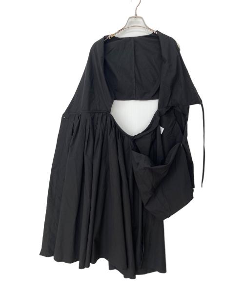 BIRTHDAY BASH（バースデーバッシュ）BIRTHDAY BASH (バースデーバッシュ) バッククロスリネンワンピース ブラック サイズ:Mの古着・服飾アイテム