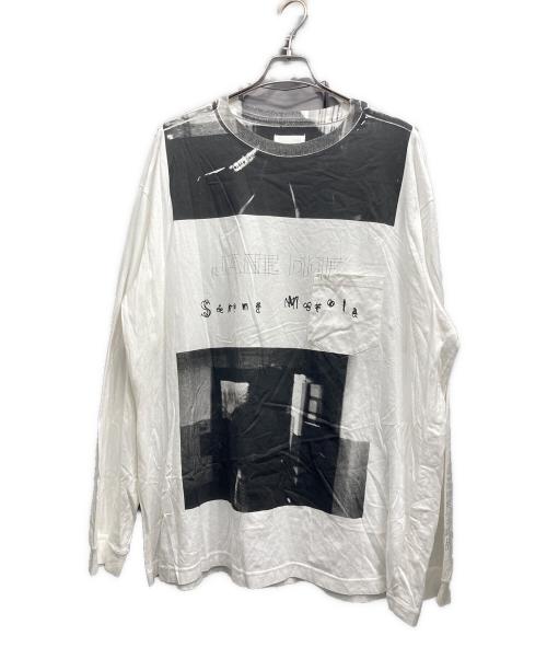 TAKAHIROMIYASHITA TheSoloIst.（タカヒロミヤシタ ザソロイスト）TAKAHIROMIYASHITA TheSoloIst. (タカヒロミヤシタ ザソロイスト) credit roll L/S tee ホワイト サイズ:44の古着・服飾アイテム