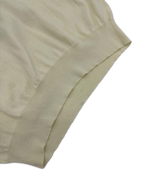 DRAWER（ドゥロワー）Drawer (ドゥロワー) 18Gコットンシルクタートルショートスリーブニット イエロー サイズ:2の古着・服飾アイテム