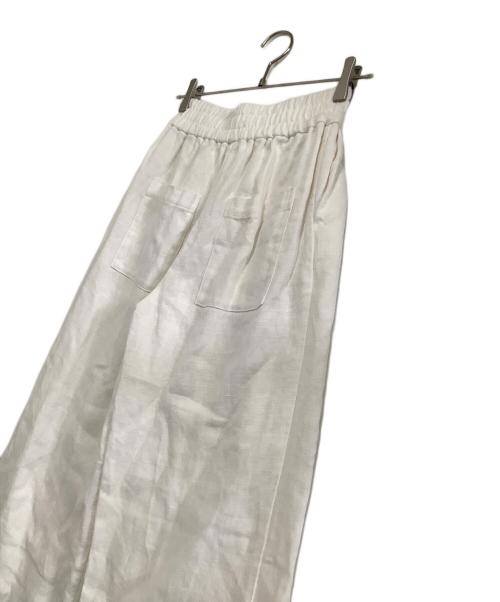 CACUMA（カクマ）CACUMA (カクマ) 白い麻のワイドパンツ ホワイト サイズ:Sの古着・服飾アイテム