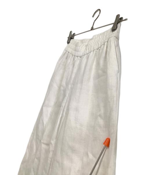 CACUMA（カクマ）CACUMA (カクマ) 白い麻のワイドパンツ ホワイト サイズ:Sの古着・服飾アイテム