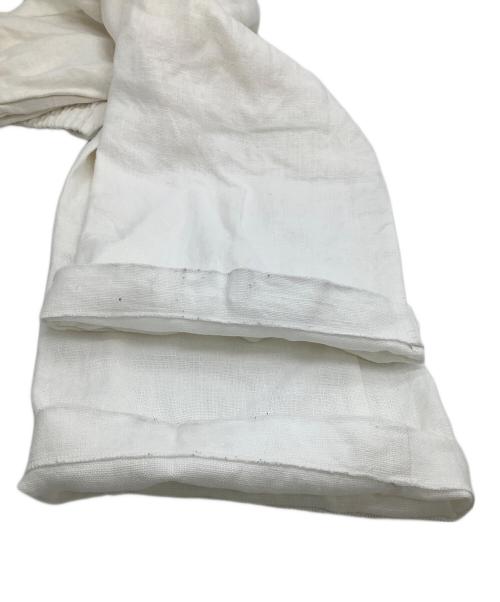 CACUMA（カクマ）CACUMA (カクマ) 白い麻のワイドパンツ ホワイト サイズ:Sの古着・服飾アイテム