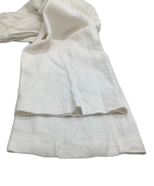 CACUMA（カクマ）CACUMA (カクマ) 白い麻のワイドパンツ ホワイト サイズ:Sの古着・服飾アイテム