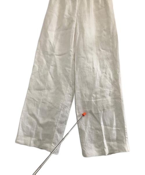 CACUMA（カクマ）CACUMA (カクマ) 白い麻のワイドパンツ ホワイト サイズ:Sの古着・服飾アイテム
