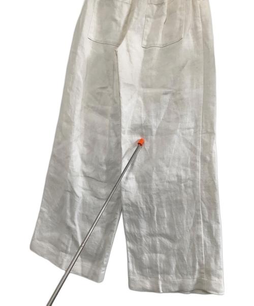 CACUMA（カクマ）CACUMA (カクマ) 白い麻のワイドパンツ ホワイト サイズ:Sの古着・服飾アイテム