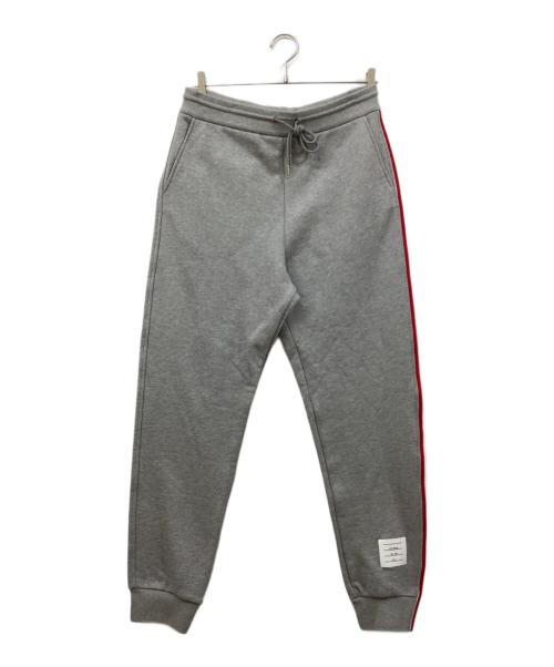 Thom Browne（トムブラウン）Thom Browne (トムブラウン) ループバックストライプスウェットパンツ グレー サイズ:Mの古着・服飾アイテム