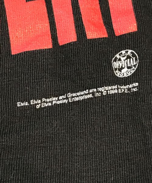 バンドTシャツ（バンドTシャツ）バンドTシャツ (バンドTシャツ) 90s PLAY BILL(プレイビル) ELVIS PRESLEY(エルヴィスプレイリー) バンドTシャツ ブラック サイズ:XLの古着・服飾アイテム