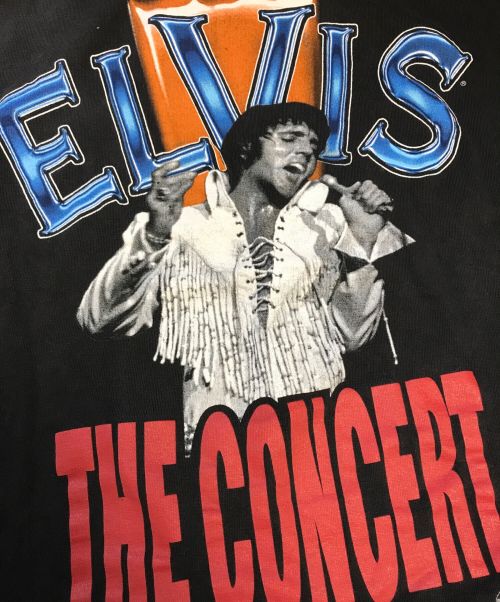バンドTシャツ（バンドTシャツ）バンドTシャツ (バンドTシャツ) 90s PLAY BILL(プレイビル) ELVIS PRESLEY(エルヴィスプレイリー) バンドTシャツ ブラック サイズ:XLの古着・服飾アイテム