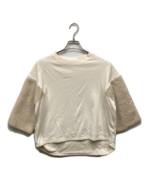 COGTHEBIGSMOKE（コグザビッグスモーク）COGTHEBIGSMOKE (コグザビッグスモーク) GINGER TOP CONTRASTING SLV/ジンジャーコントラスチングスリーブ アイボリー サイズ:1の古着・服飾アイテム