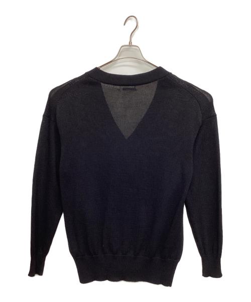 CHAOS（カオス）Chaos (カオス) 5Gオーブリネンニットカーディガン ブラック サイズ:FREEの古着・服飾アイテム