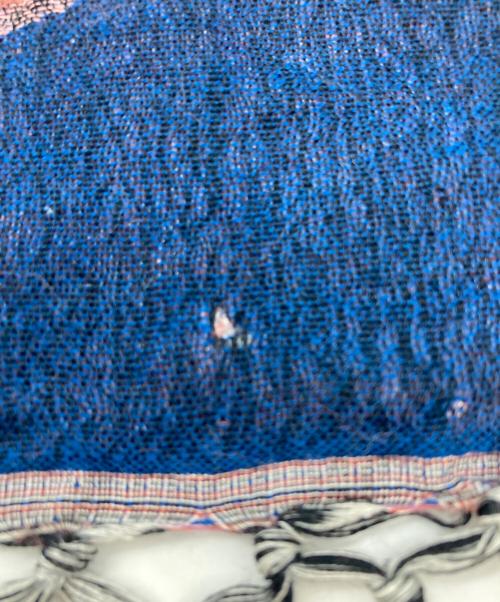 KLAUS HAAPANIEMI（クラウス ハーパニエミ）KLAUS HAAPANIEMI (クラウス ハーパニエミ) Squirrel shawl ショール ネイビーの古着・服飾アイテム