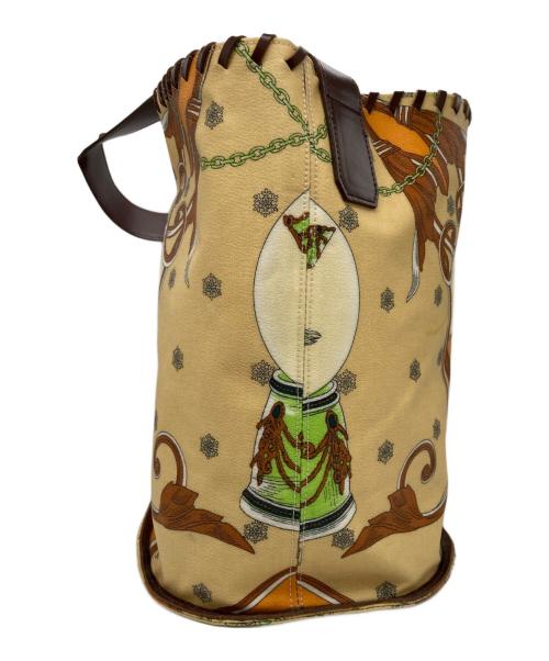 manipuri（マニプリ）manipuri (マニプリ) PVCバケツ型ショルダーバッグ ベージュの古着・服飾アイテム