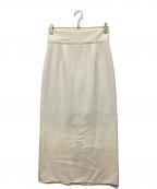 Nobleノーブル）の古着「ジャージーライクカラータイトスカート」｜ホワイト