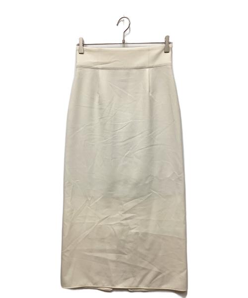 Noble（ノーブル）Noble (ノーブル) ジャージーライクカラータイトスカート ホワイト サイズ:38の古着・服飾アイテム