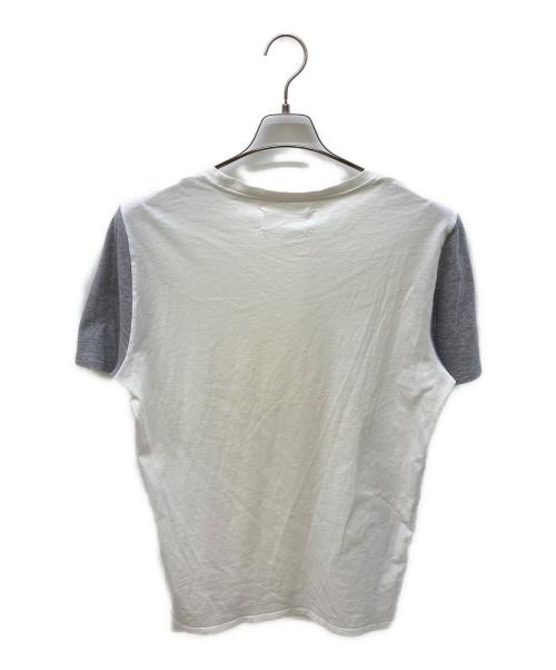 Maison Margiela 10（メゾンマルジェラ 10）Maison Margiela 10 (メゾンマルジェラ 10) 半袖ドッキングTシャツ ホワイト サイズ:48の古着・服飾アイテム