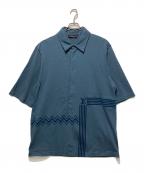 LOUIS VUITTONルイ ヴィトン）の古着「カラコラム フロック プリント ジャージーシャツ」｜ブルー