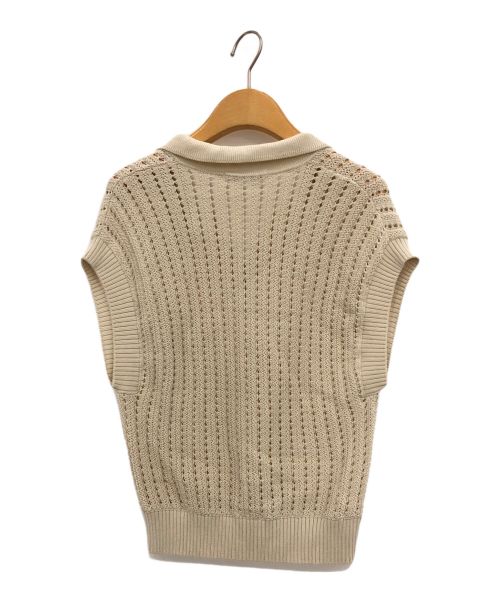 ANAYI（アナイ）ANAYI (アナイ) コットンコードスキッパーポロ衿ニット アイボリー サイズ:38の古着・服飾アイテム