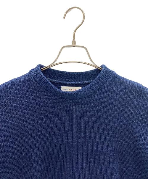 UNE HEURES（ウ ヘフ）UNE HEURES (ウ ヘフ) Vintage Fabric Sweat ネイビー サイズ:Lの古着・服飾アイテム