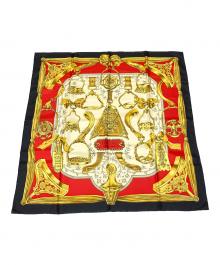 HERMES（エルメス）の古着「カレ90」｜ブラック×レッド