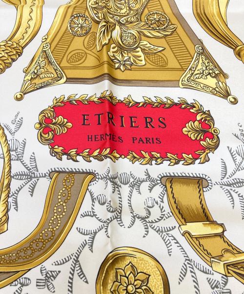 HERMES（エルメス）HERMES (エルメス) カレ90 ブラック×レッドの古着・服飾アイテム