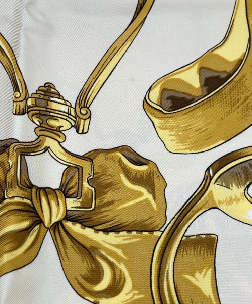 HERMES（エルメス）HERMES (エルメス) カレ90 ブラック×レッドの古着・服飾アイテム