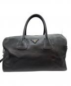 PRADAプラダ）の古着「レザーボストンバッグ」｜ブラック