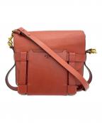 TORY BURCHトリーバーチ）の古着「レザーショルダーバッグ」｜レッド