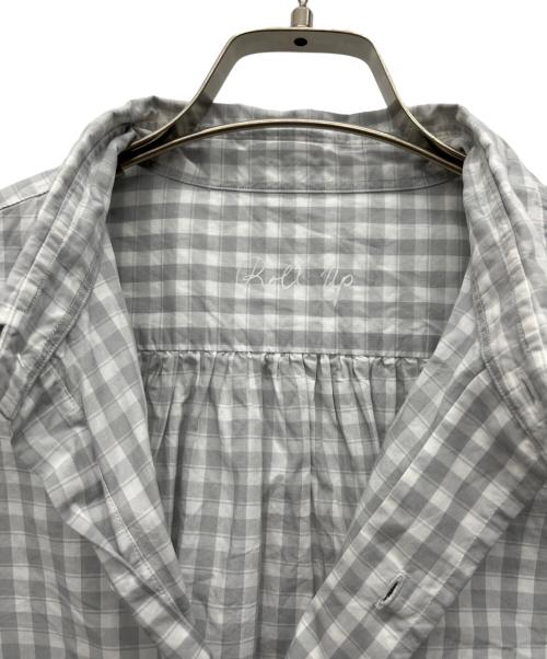 Porter Classic（ポータークラシック）Porter Classic (ポータークラシック) Roll up シャツ グレー×ホワイト サイズ:Mの古着・服飾アイテム