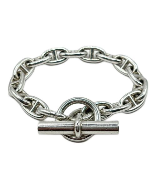 HERMES（エルメス）HERMES (エルメス) 70's-80's シェーヌダンクル PM ブレス CHAINE D’ANCRE 16LINK 筆記体刻印 シルバー サイズ:PM/16コマ/16LINK/16.0cmの古着・服飾アイテム