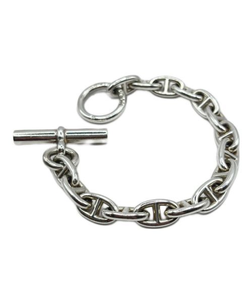 HERMES（エルメス）HERMES (エルメス) 70's-80's シェーヌダンクル PM ブレス CHAINE D’ANCRE 16LINK 筆記体刻印 シルバー サイズ:PM/16コマ/16LINK/16.0cmの古着・服飾アイテム